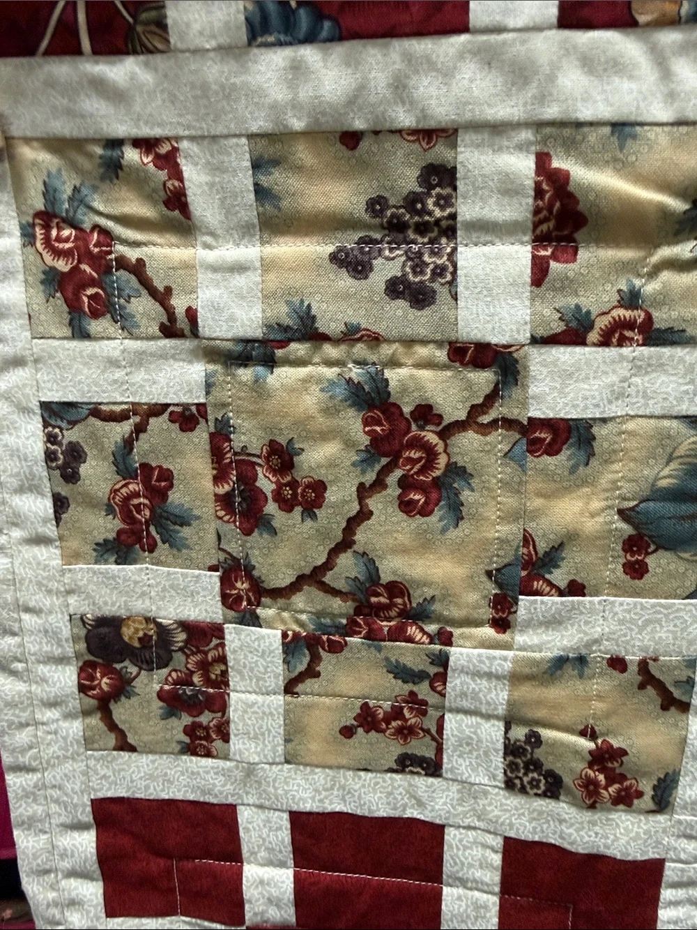 Handmade patchwork quilted
